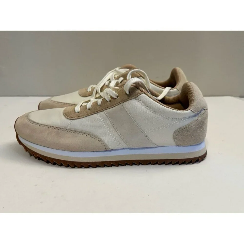 J. Crew Women’s trainers in Colorblock Clay Ivory Sneakers Size 9.0